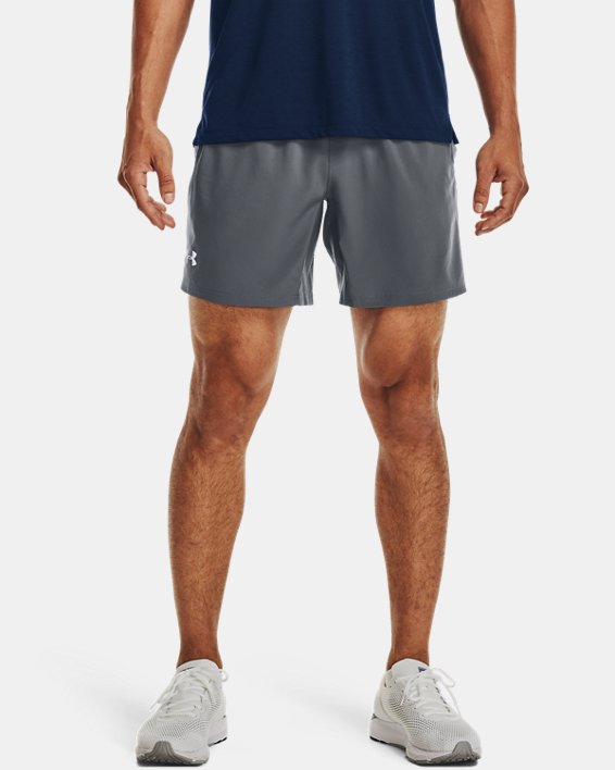 Men's UA Speed Stride Solid 7'' Shorts, Gray, pdpMainDesktop image number 0
